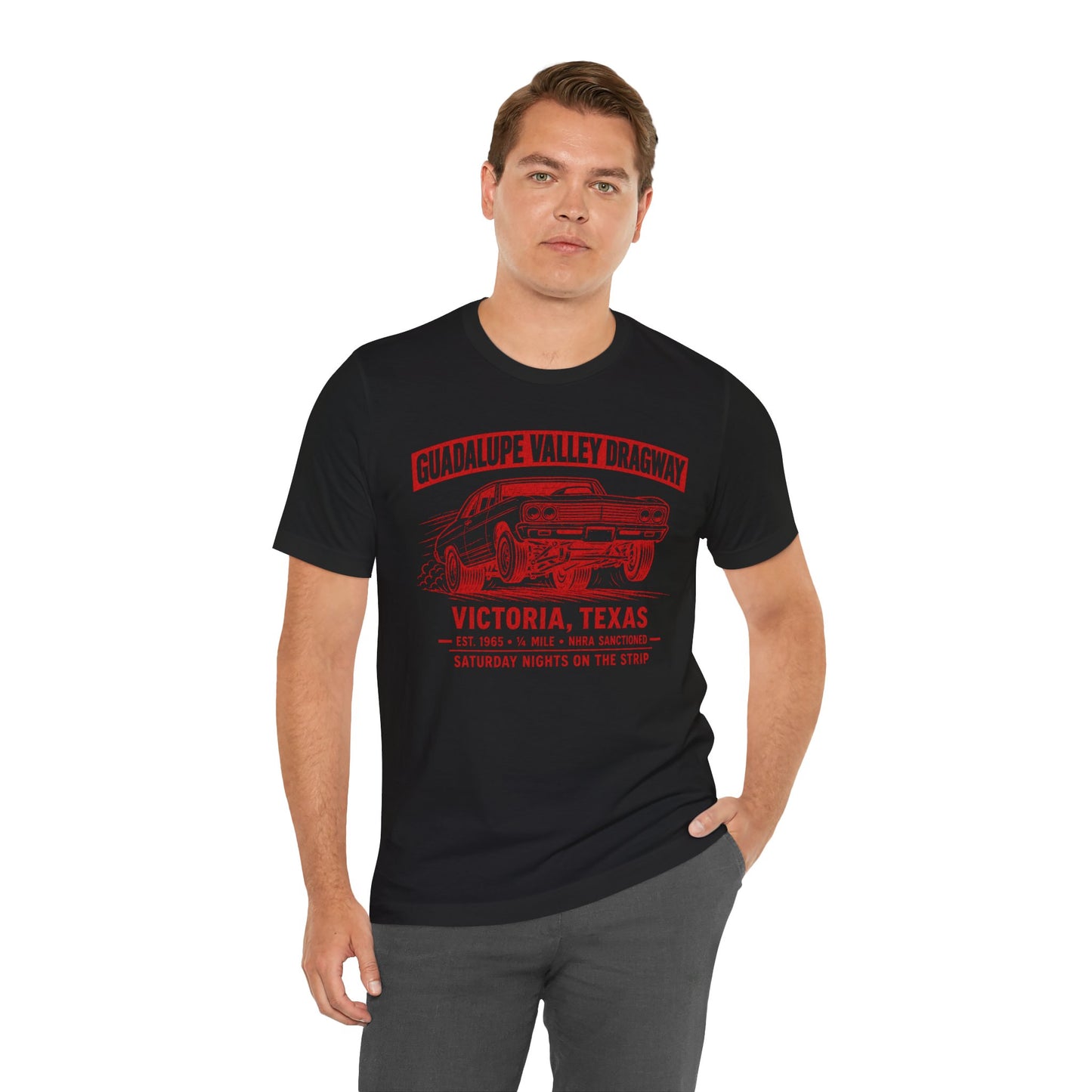 Guadalupe Valley Dragway Tee — Victoria, Texas — Backlot Supply Archive