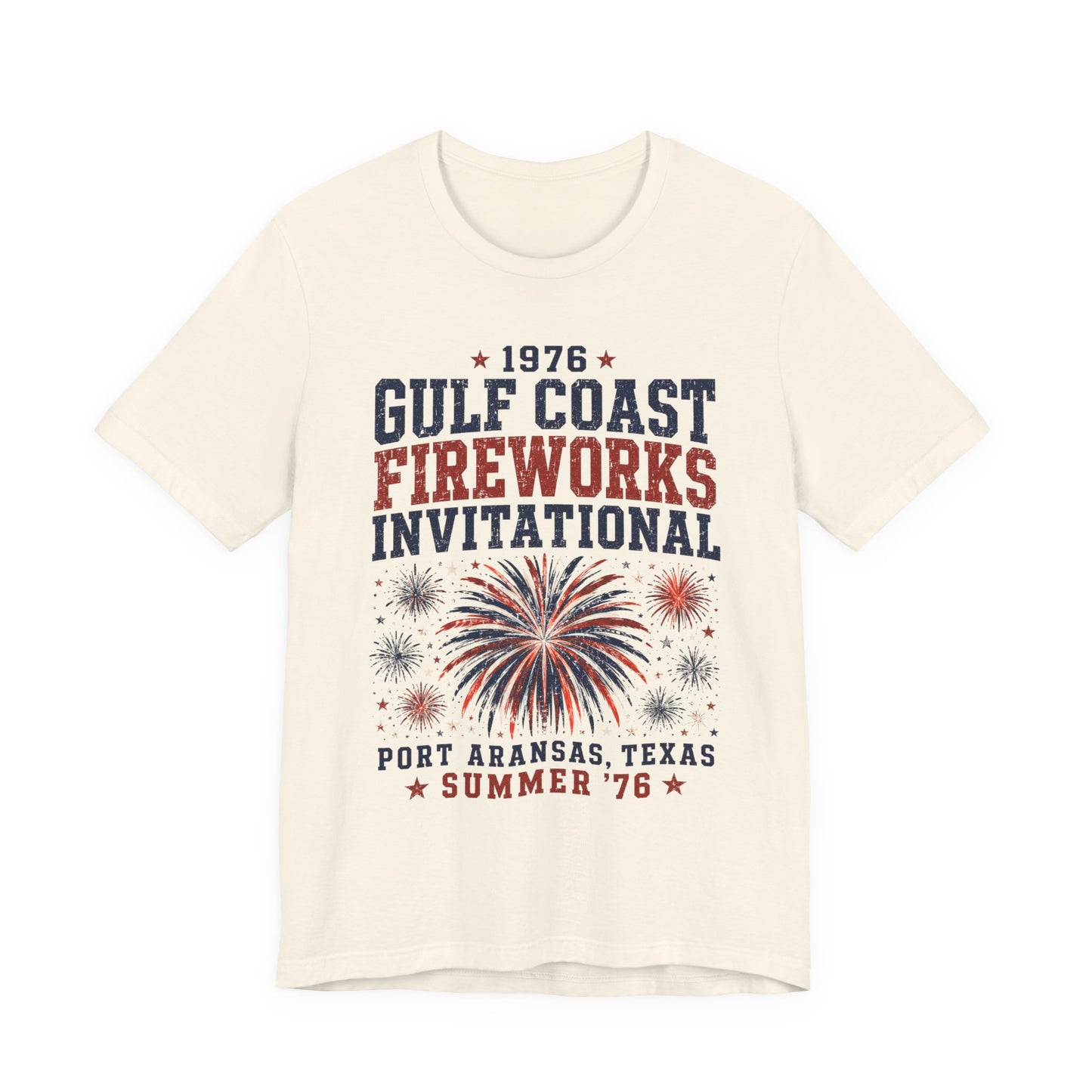 1976 Gulf Coast Fireworks Invitational Tee — Port Aransas Texas — Backlot Supply Archive