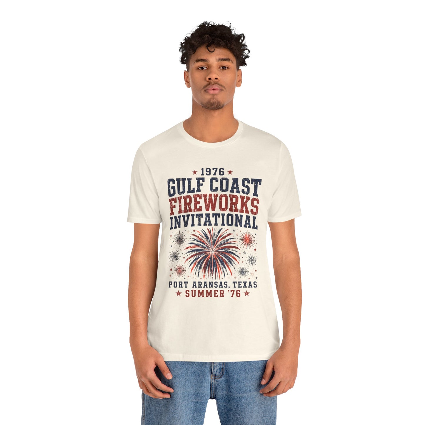 1976 Gulf Coast Fireworks Invitational Tee — Port Aransas Texas — Backlot Supply Archive