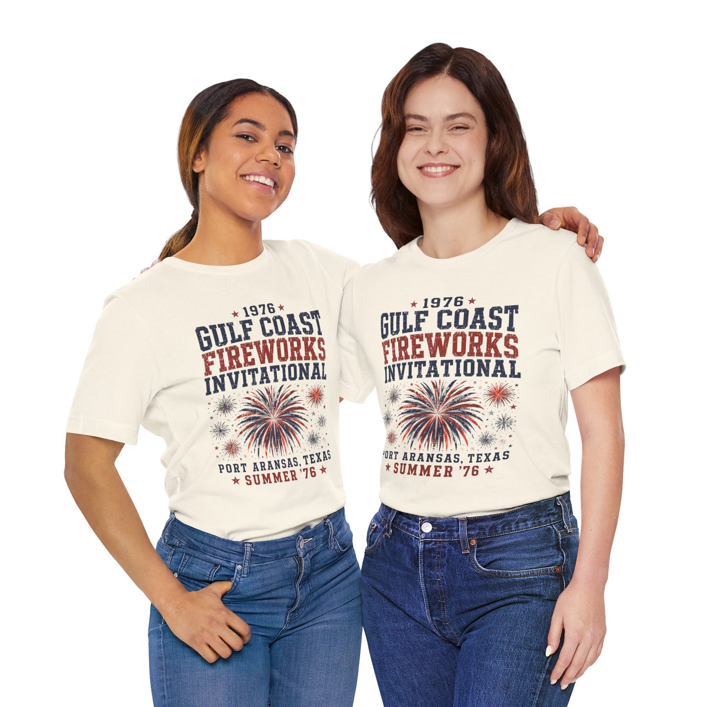 1976 Gulf Coast Fireworks Invitational Tee — Port Aransas Texas — Backlot Supply Archive