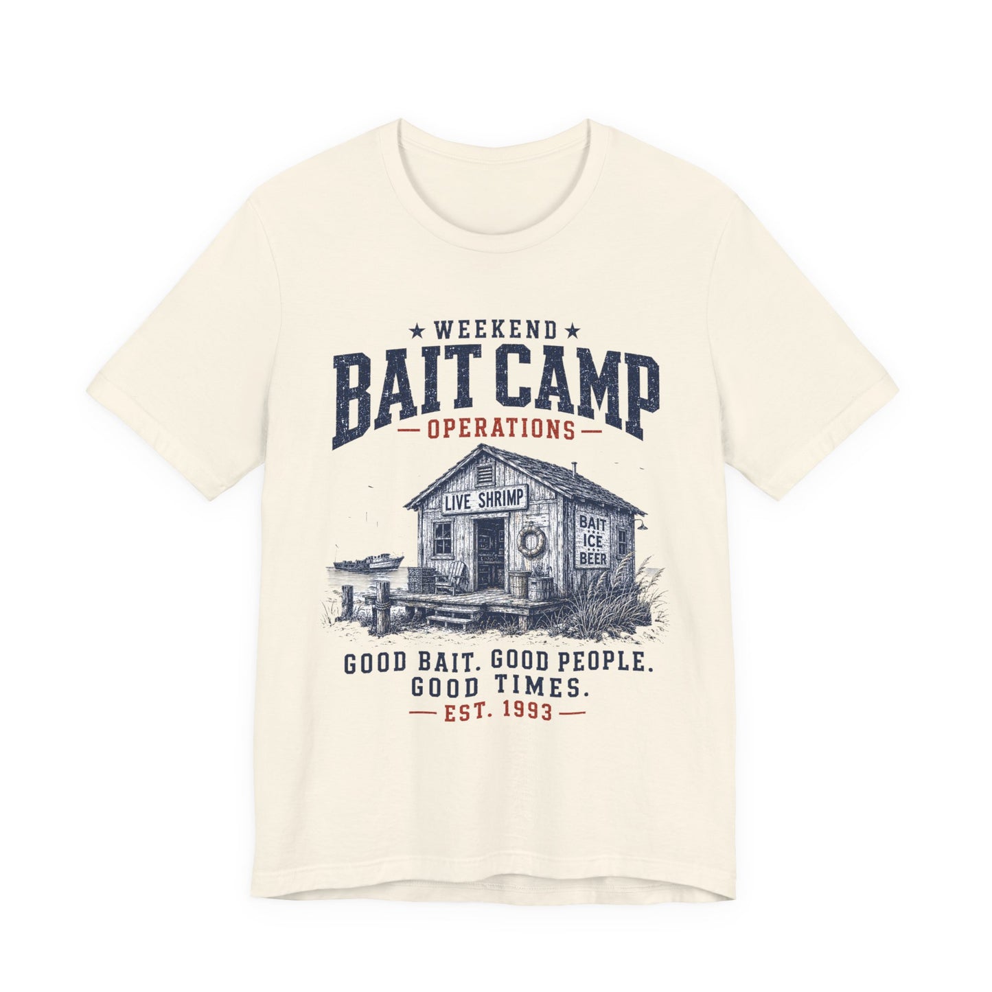 Weekend Bait Camp Operations Tee — Est 1993 — Backlot Supply Archive