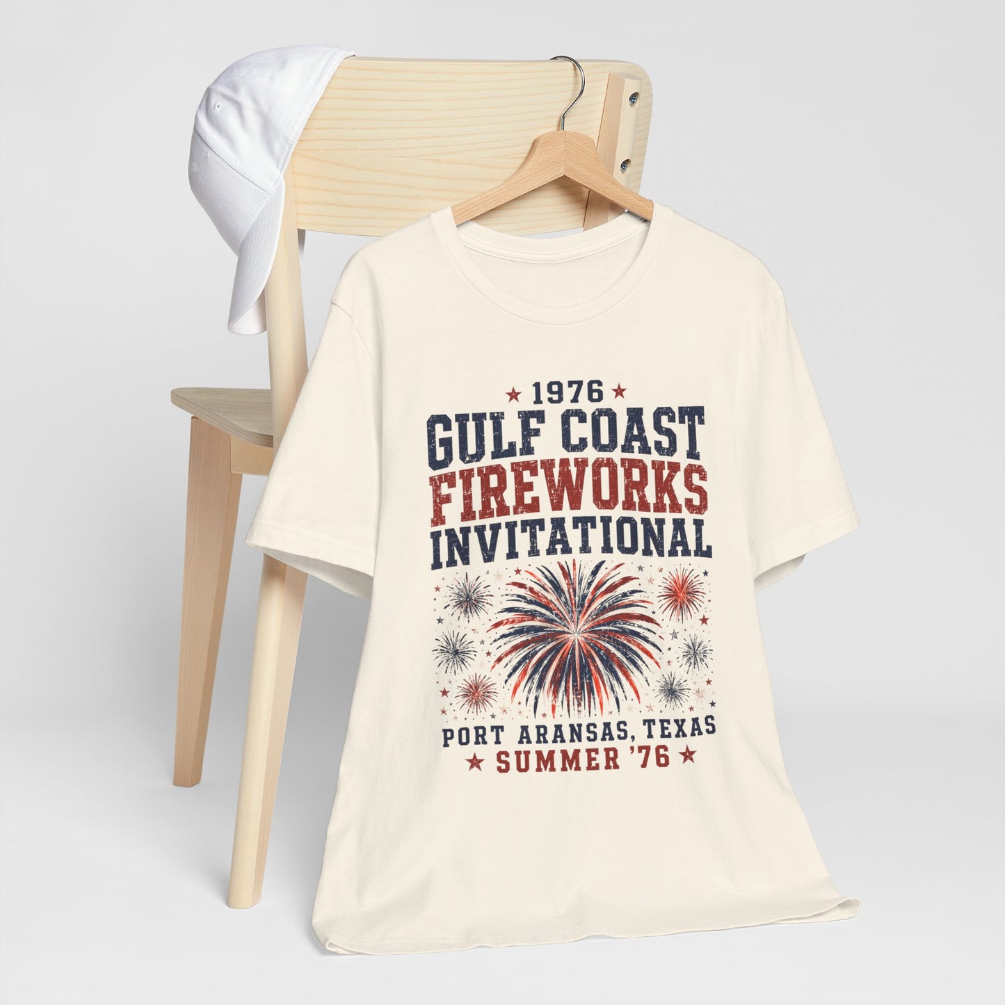 1976 Gulf Coast Fireworks Invitational Tee — Port Aransas Texas — Backlot Supply Archive