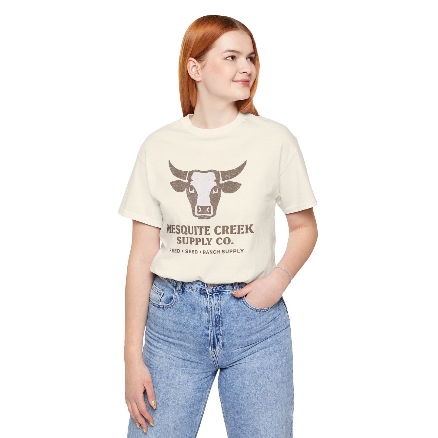 Mesquite Creek Supply Co. Steer Head Tee — Feed, Seed & Ranch Supply — Backlot Supply Archive