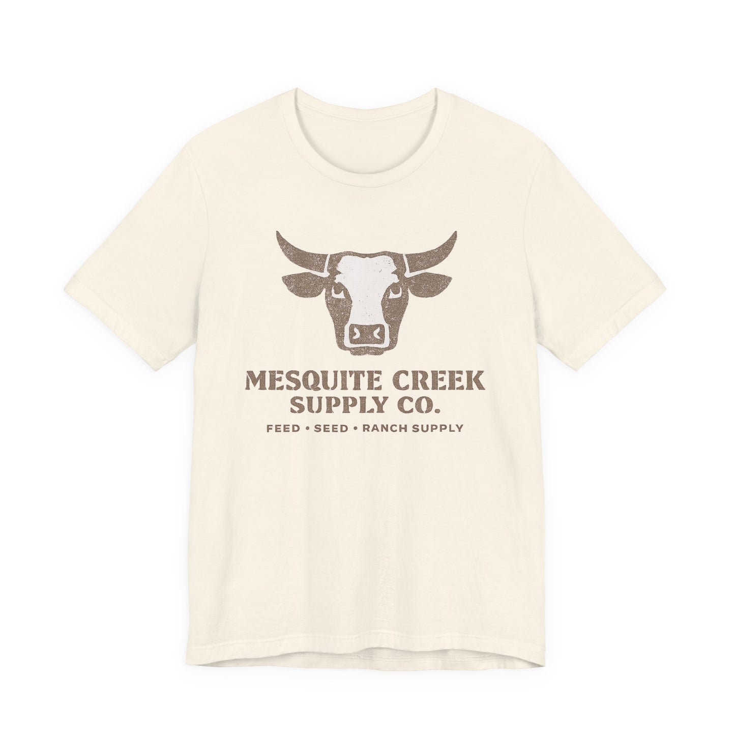 Mesquite Creek Supply Co. Steer Head Tee — Feed, Seed & Ranch Supply — Backlot Supply Archive