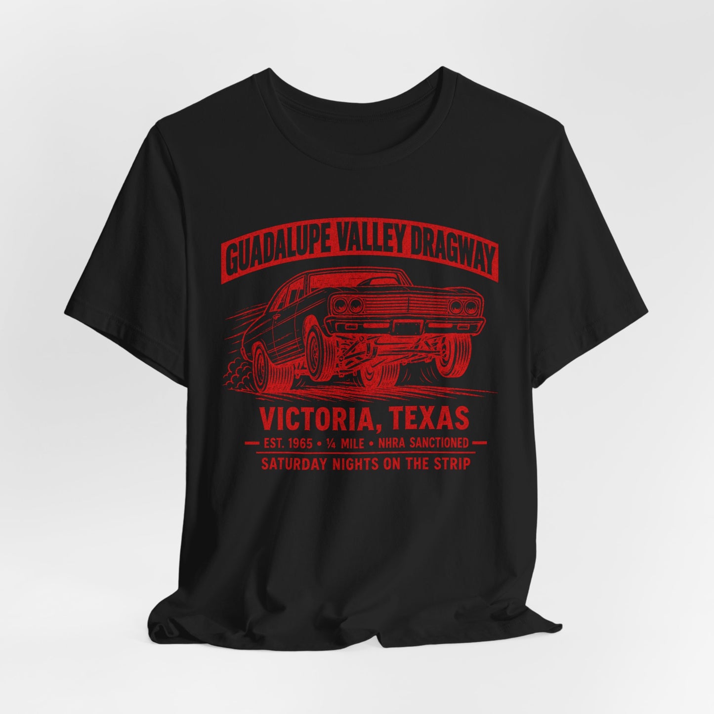 Guadalupe Valley Dragway Tee — Victoria, Texas — Backlot Supply Archive