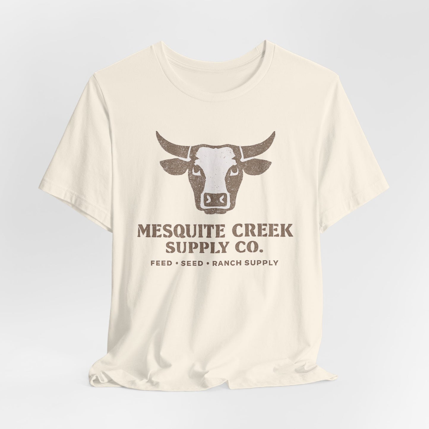 Mesquite Creek Supply Co. Steer Head Tee — Feed, Seed & Ranch Supply — Backlot Supply Archive