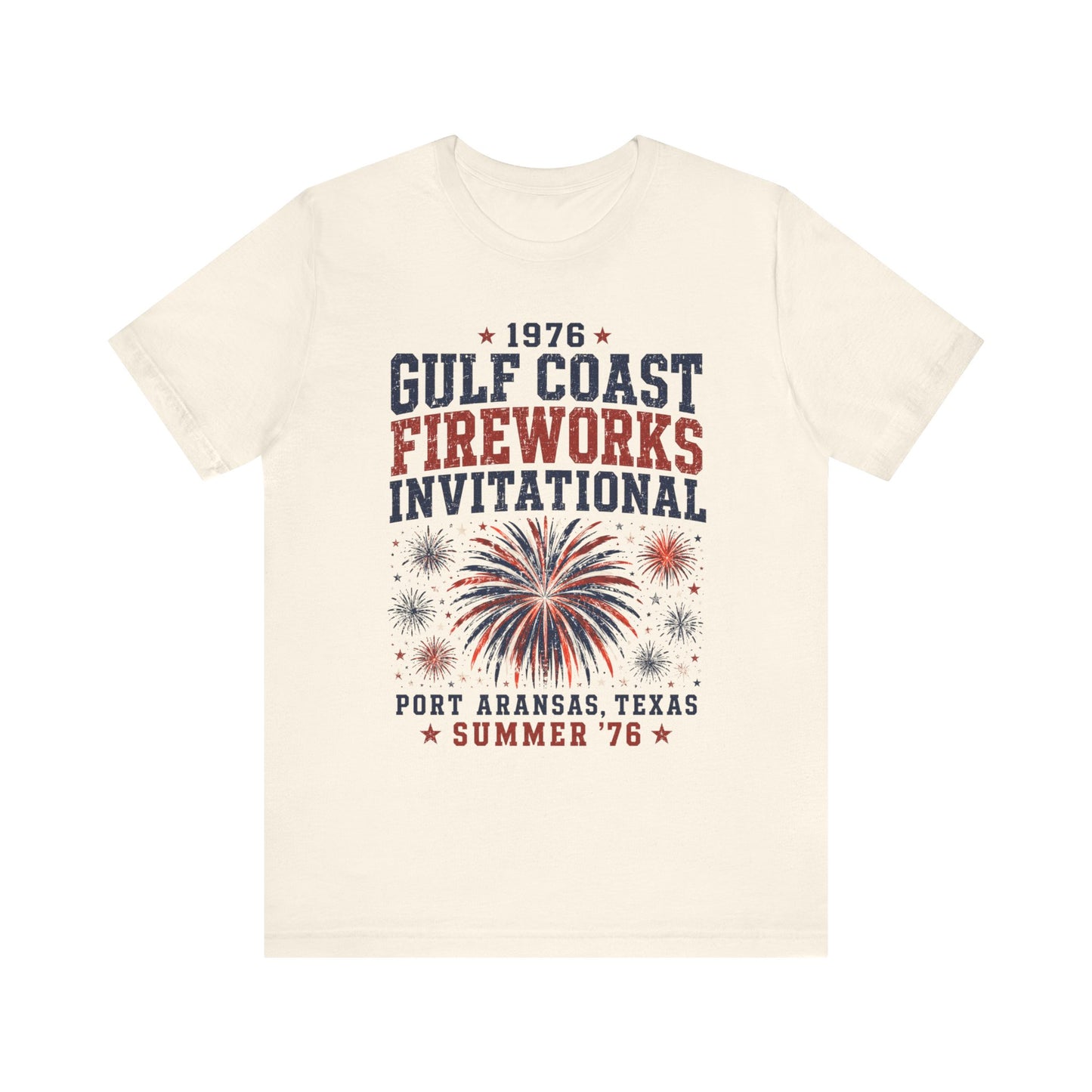 1976 Gulf Coast Fireworks Invitational Tee — Port Aransas Texas — Backlot Supply Archive