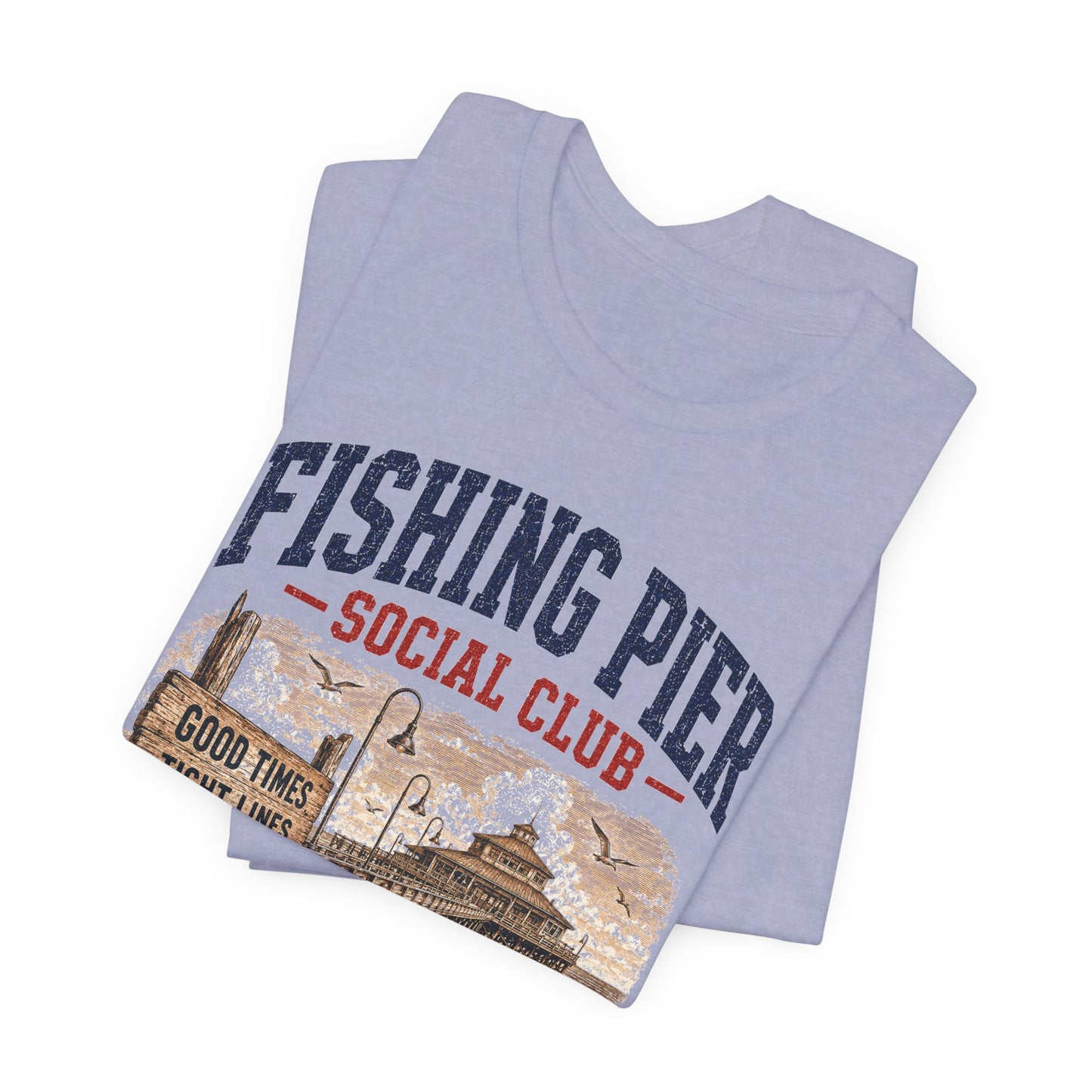 Fishing Pier Social Club Tee — Gulfway Pier Texas Est 1986 — Backlot Supply Archive
