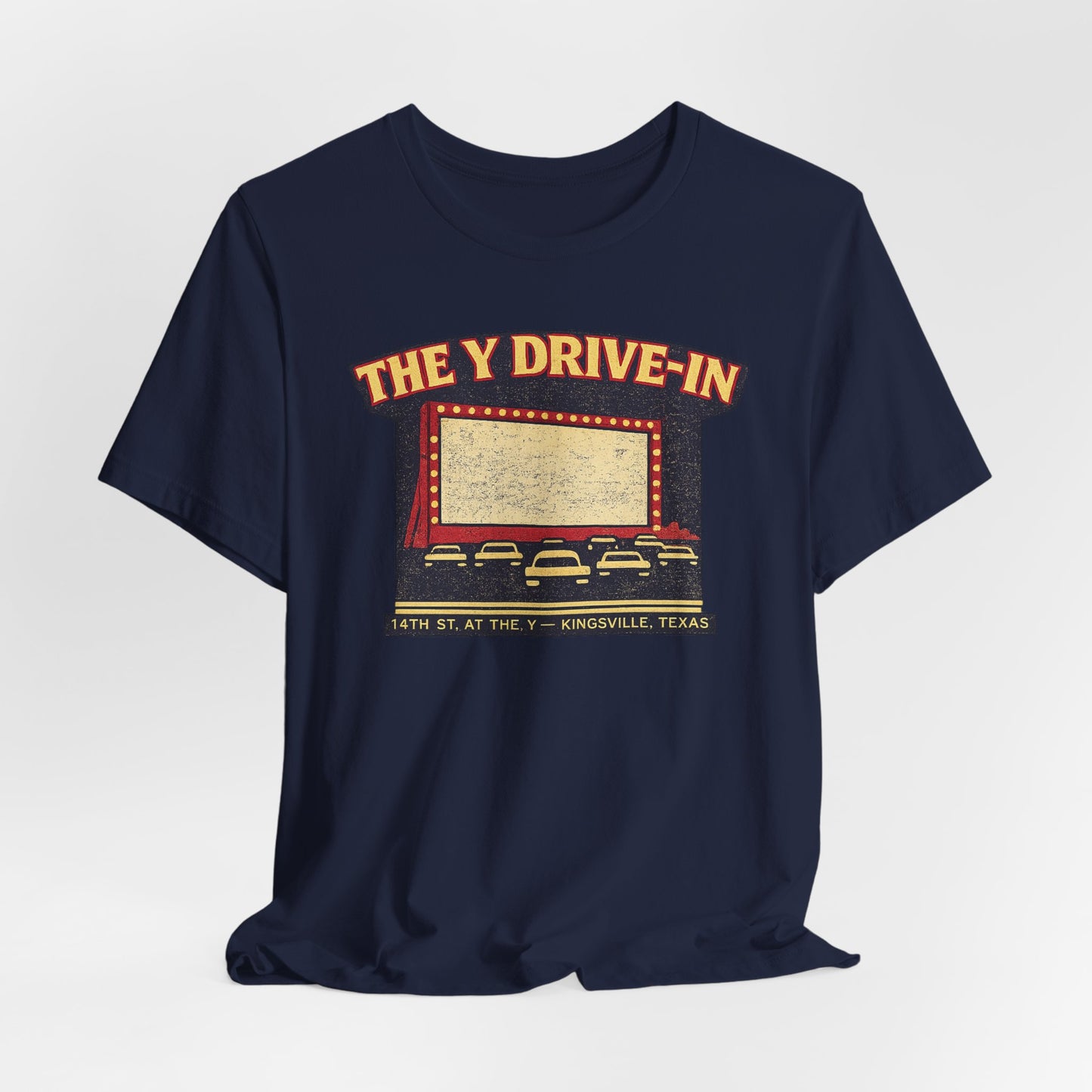 The Y Drive-In Tee — 14th St. at The Y, Kingsville Texas — Backlot Supply Archive